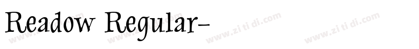 Readow Regular字体转换